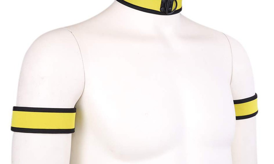 Kinky Puppy Brassards PUPPY Néoprène Jaune