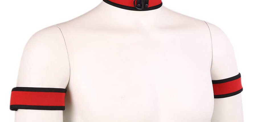 Kinky Puppy Brassards PUPPY Néoprène Rouge