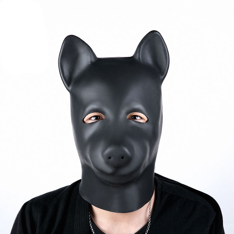 Kinky Puppy Cagoule en latex SWEETY BEAR Noire