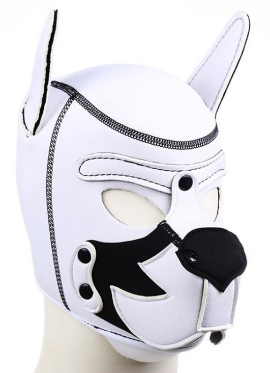 Kinky Puppy Cagoule PUPPY FOX Néoprène Blanc-Noir