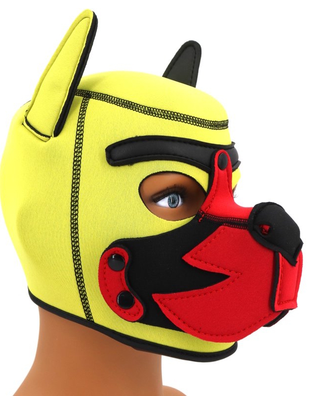 Kinky Puppy Cagoule PUPPY FOX Néoprène Jaune-Rouge
