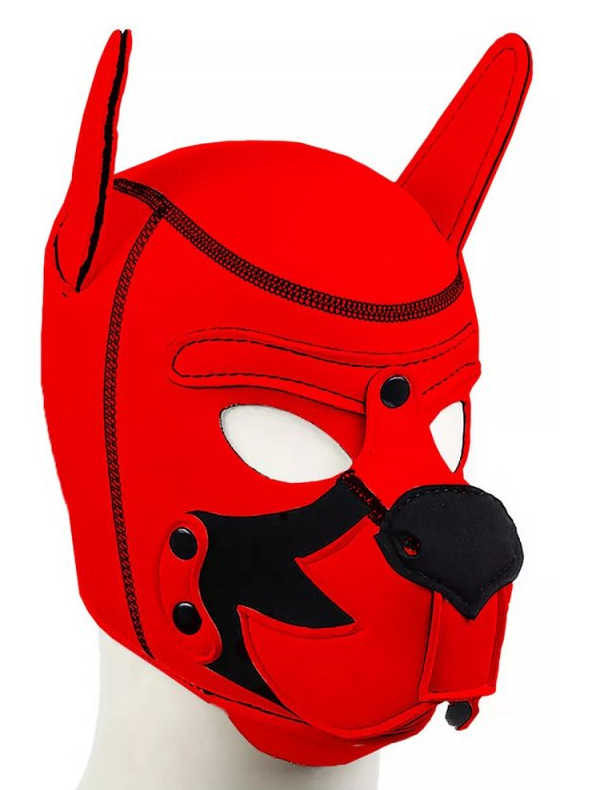 Kinky Puppy Cagoule PUPPY FOX Néoprène Rouge-Noir
