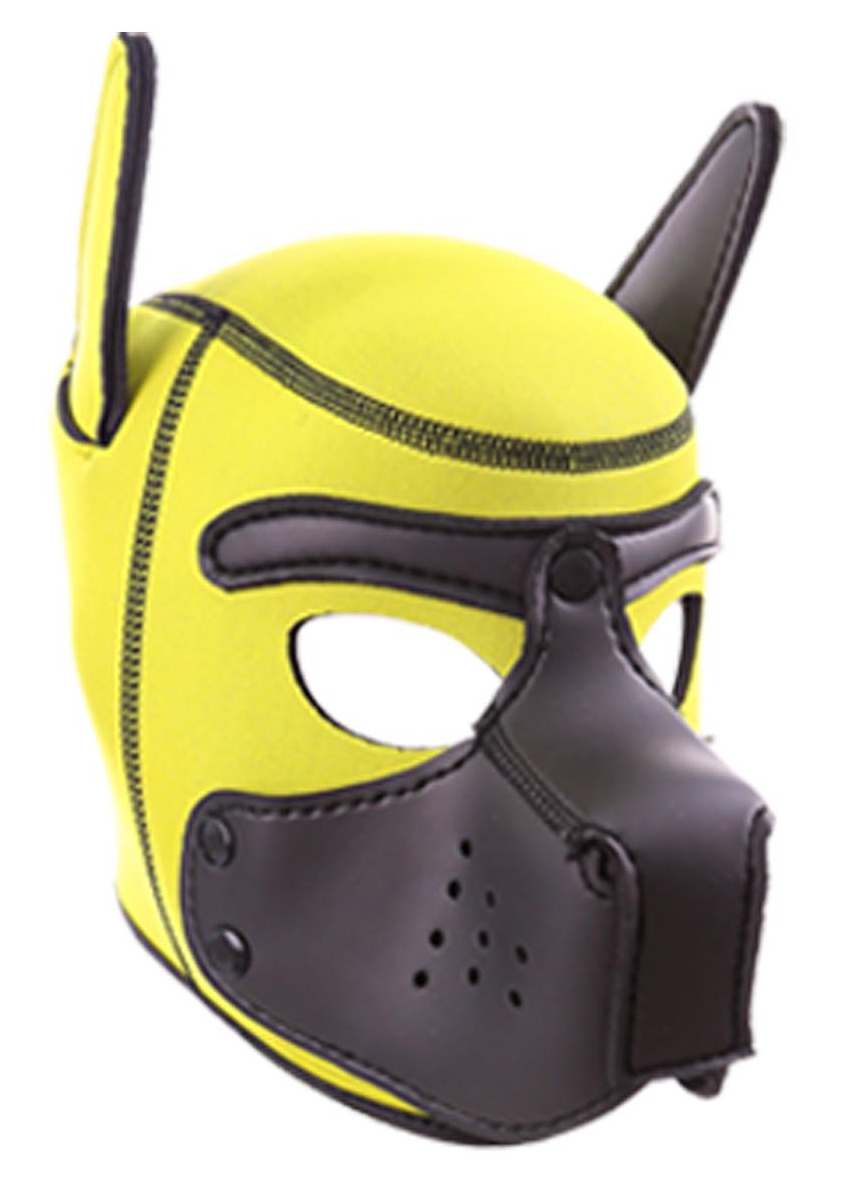 Kinky Puppy Cagoule PUPPY Néoprène Jaune-Noir