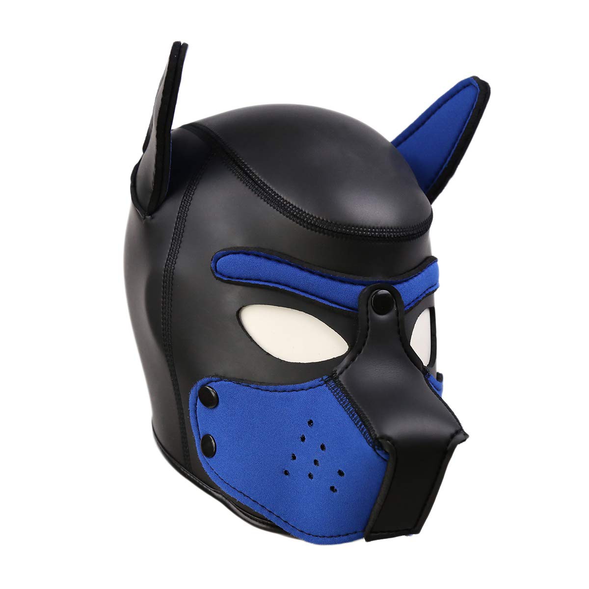 Kinky Puppy Cagoule PUPPY Néoprène Noir-Bleu