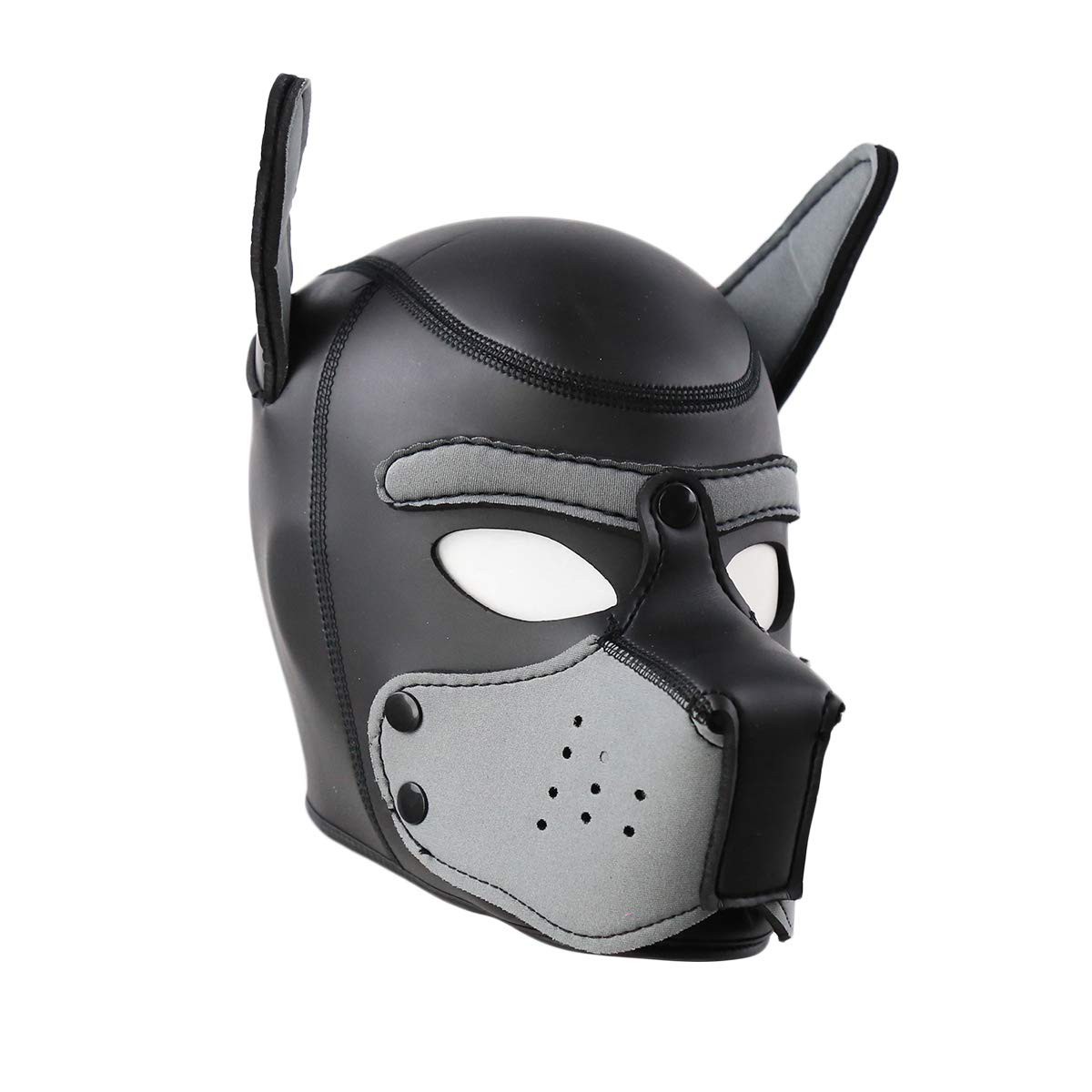 Kinky Puppy Cagoule PUPPY Néoprène Noir-Gris