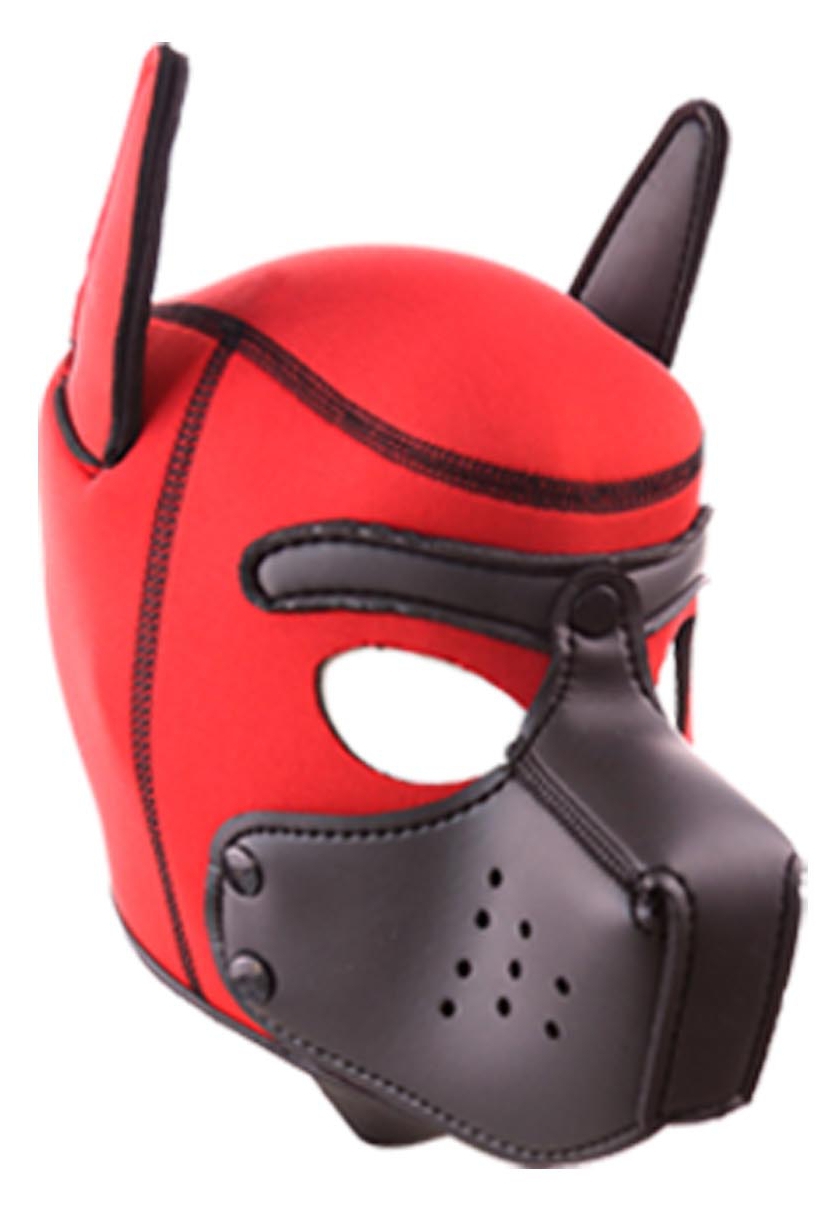 Kinky Puppy Cagoule PUPPY Néoprène Rouge-Noir
