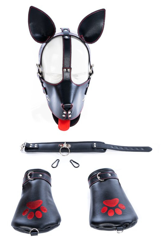 Kinky Puppy Kit PUPPY 6 Pièces Noir-Rouge