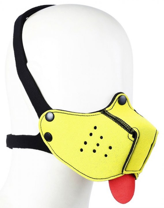 Kinky Puppy Museau Langue Néoprène PUPPY Jaune