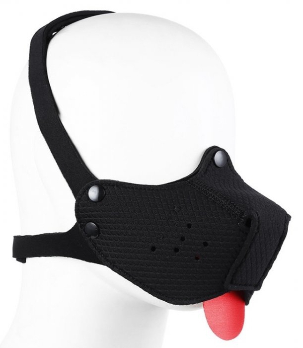Kinky Puppy Museau Langue Néoprène PUPPY Noir