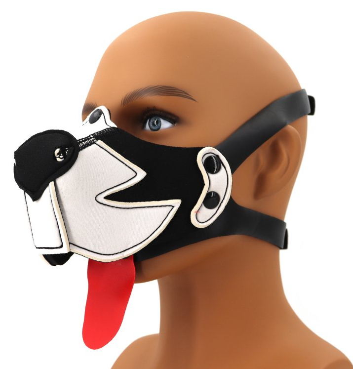 Kinky Puppy Museau PUPPY MUZ Néoprène Noir-Blanc