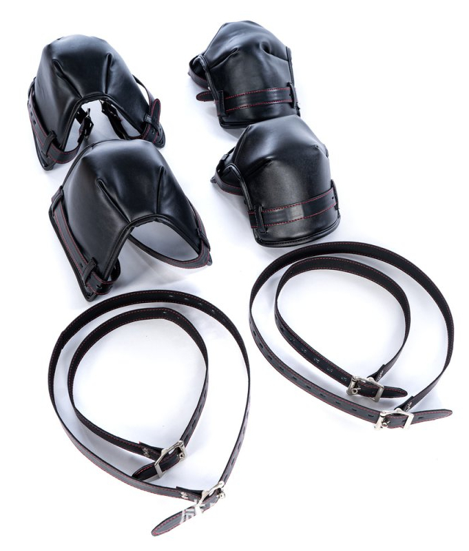 Kinky Puppy Protections rembourrées Coudes-Genoux PUPPY STAY Noires