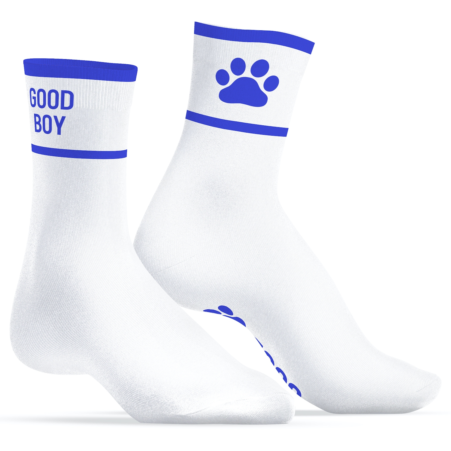 Kinky Puppy Socks Chaussettes GOOD BOY Blanc-Bleu