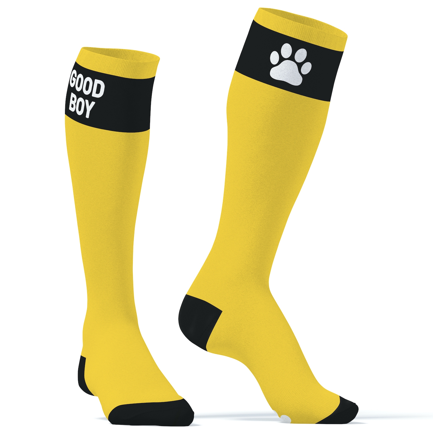 Kinky Puppy Socks Chaussettes hautes BIG GOOD BOY Jaunes