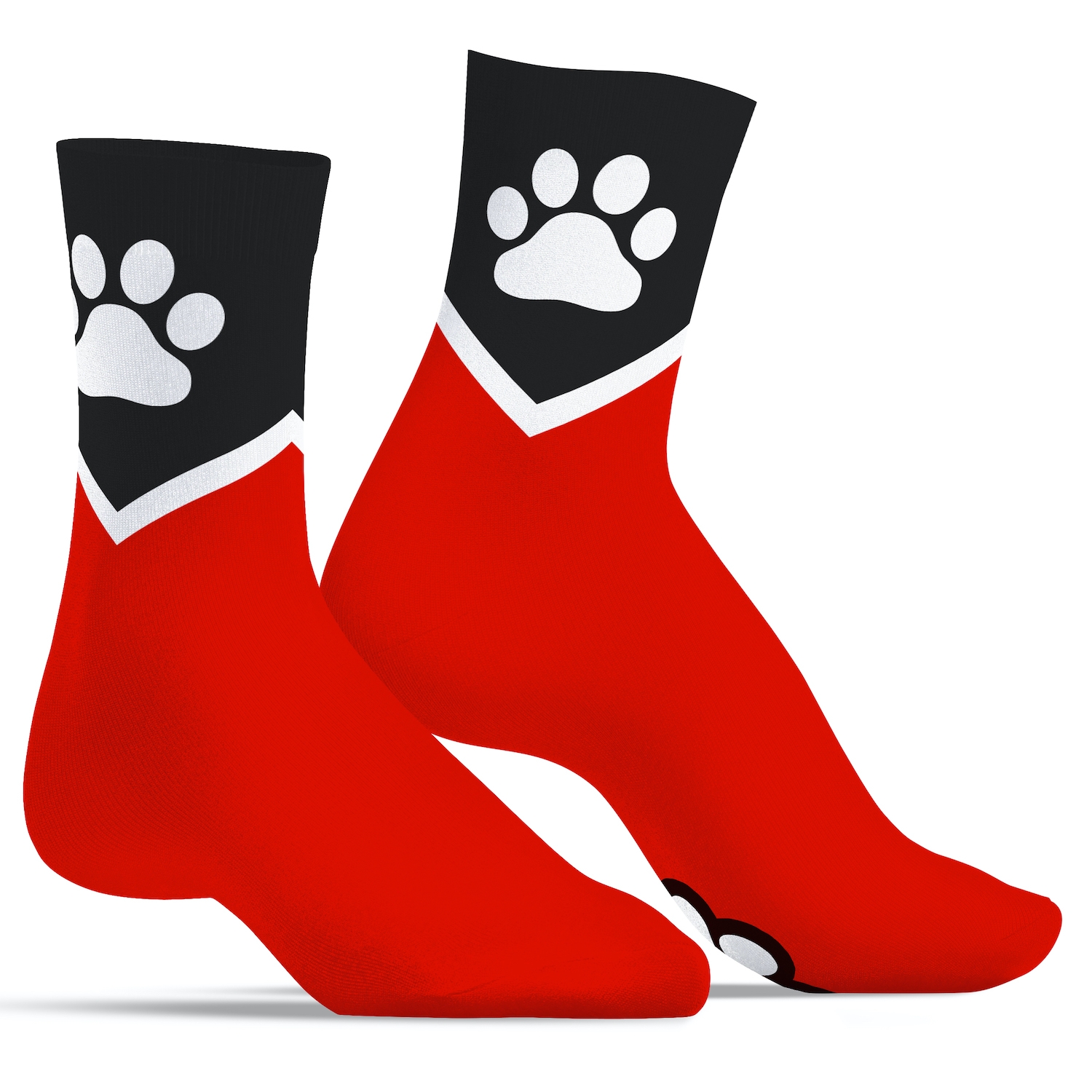 Kinky Puppy Socks Chaussettes PAW Kinky Puppy Rouges