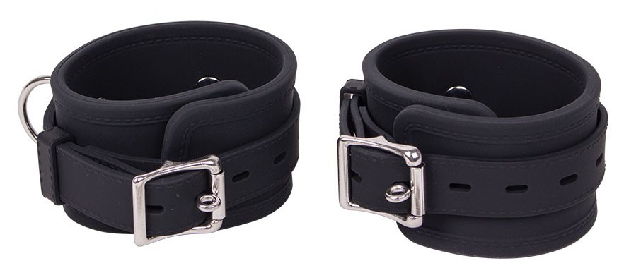 Kiotos Menottes de chevilles en silicone DELUXE Noir
