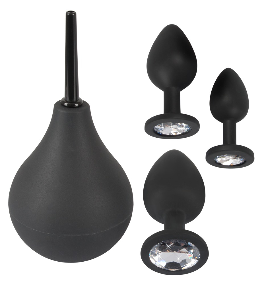 Kit 3 Plugs Bijou Silicone VELVET JEWEL Noir