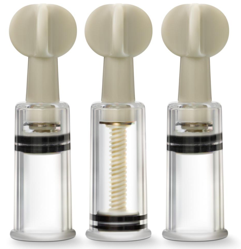 Kit 3 Suce Tétons et Clitoris TWIST UP 10.3cm - Diamètre 19mm