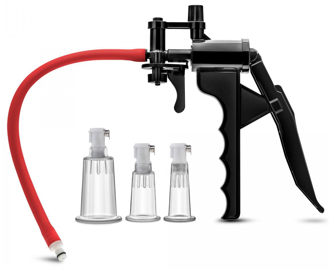 Kit complet de Pompes Clitoris-Tétons TEMPTASIA 3 Cylindres