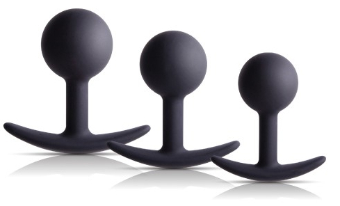 Kit de 3 Plugs anaux lestés TUMBLER Noirs