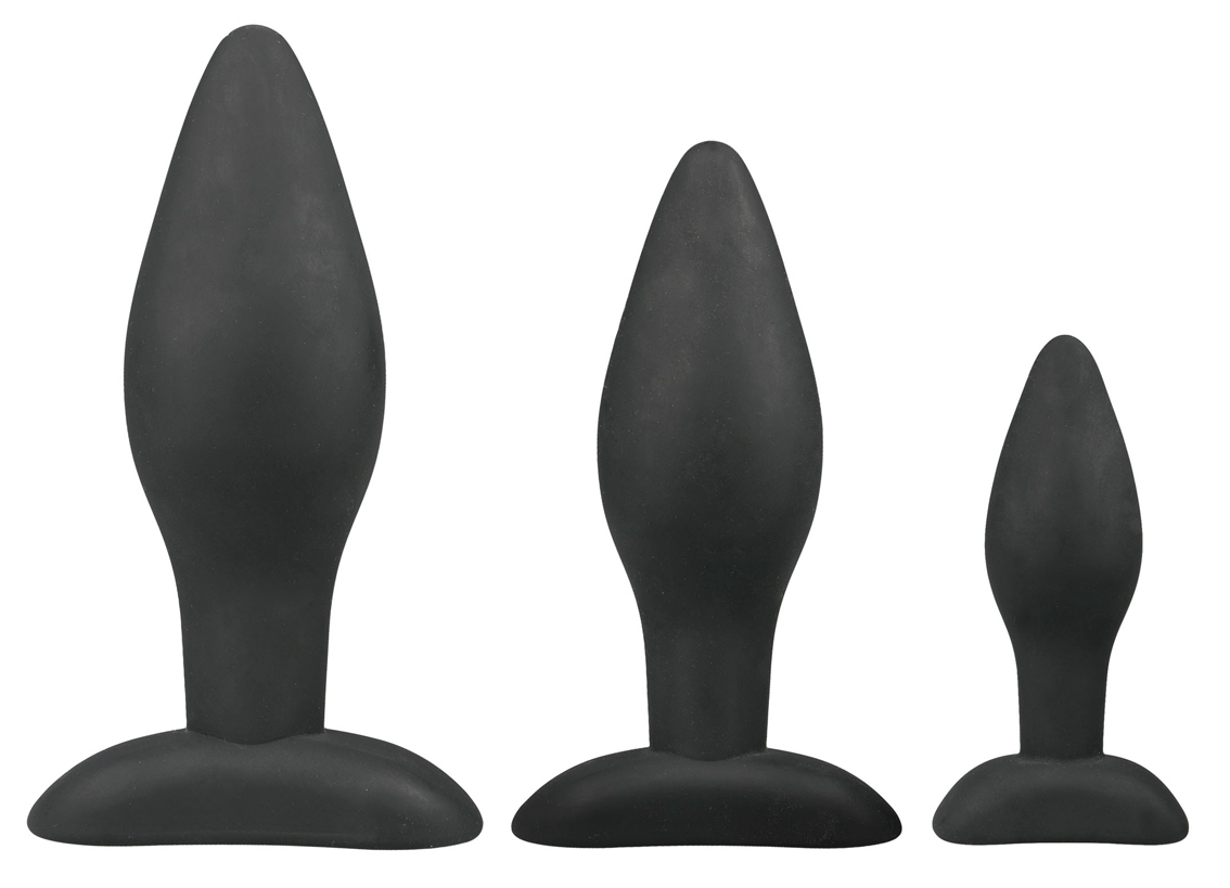 Kit de 3 plugs Silicone ROCKET Noirs