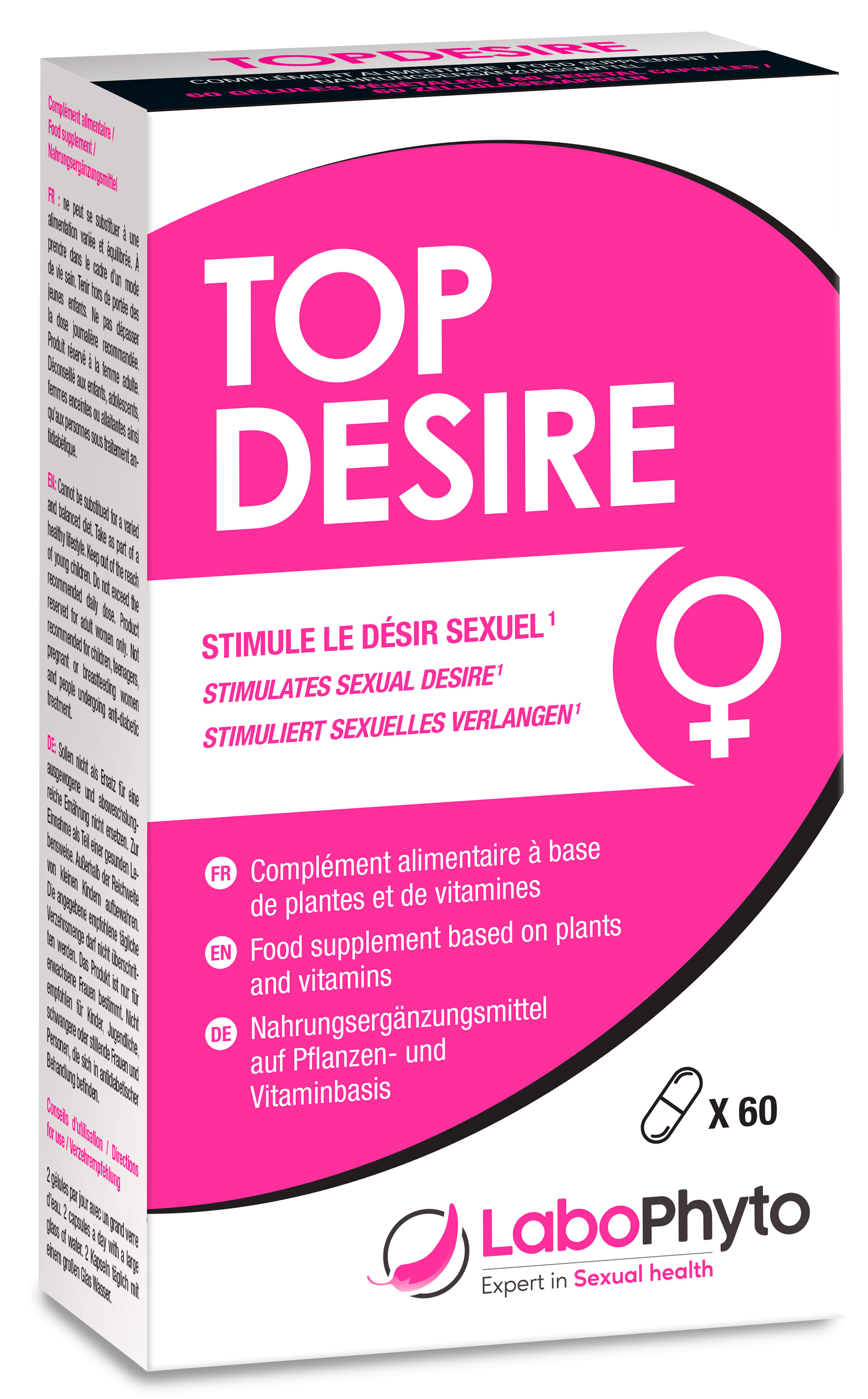LaboPhyto Booster TOP DESIRE Programme 30 jours - 60 gélules