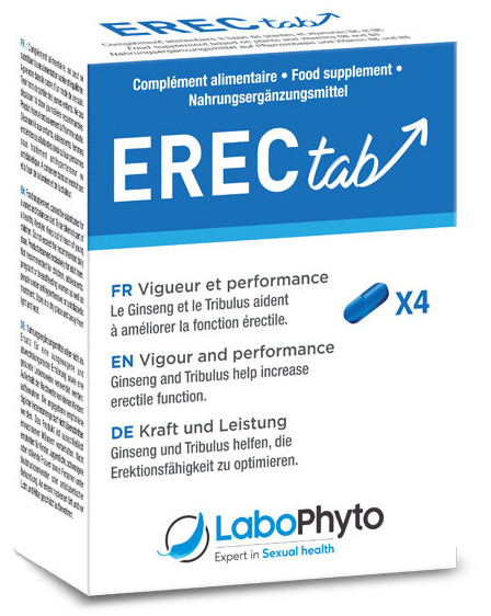 LaboPhyto Stimulant d'érection ERECTAB - 4 comprimés