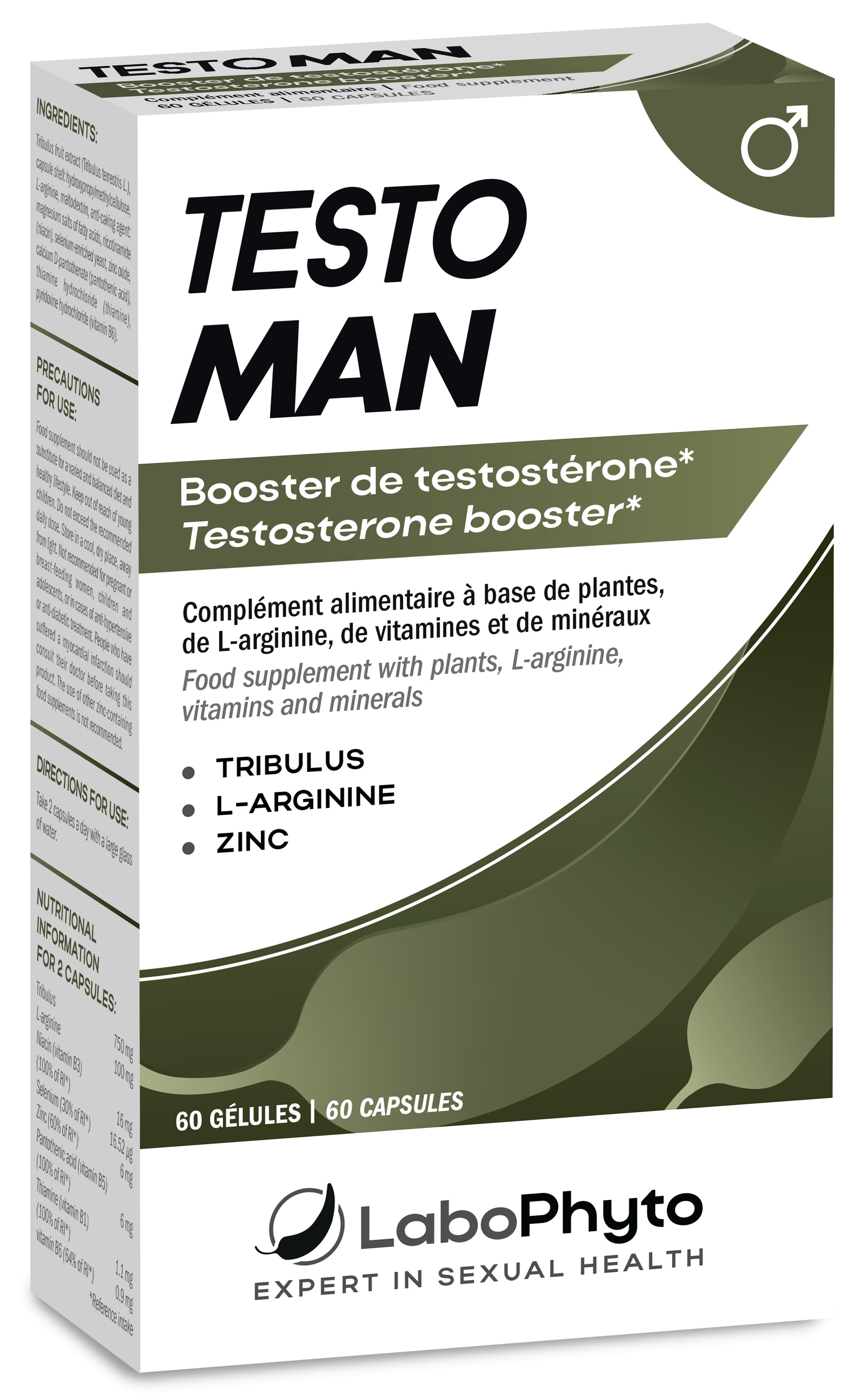 LaboPhyto Stimulant en cure TESTOMAN - 60 gélules