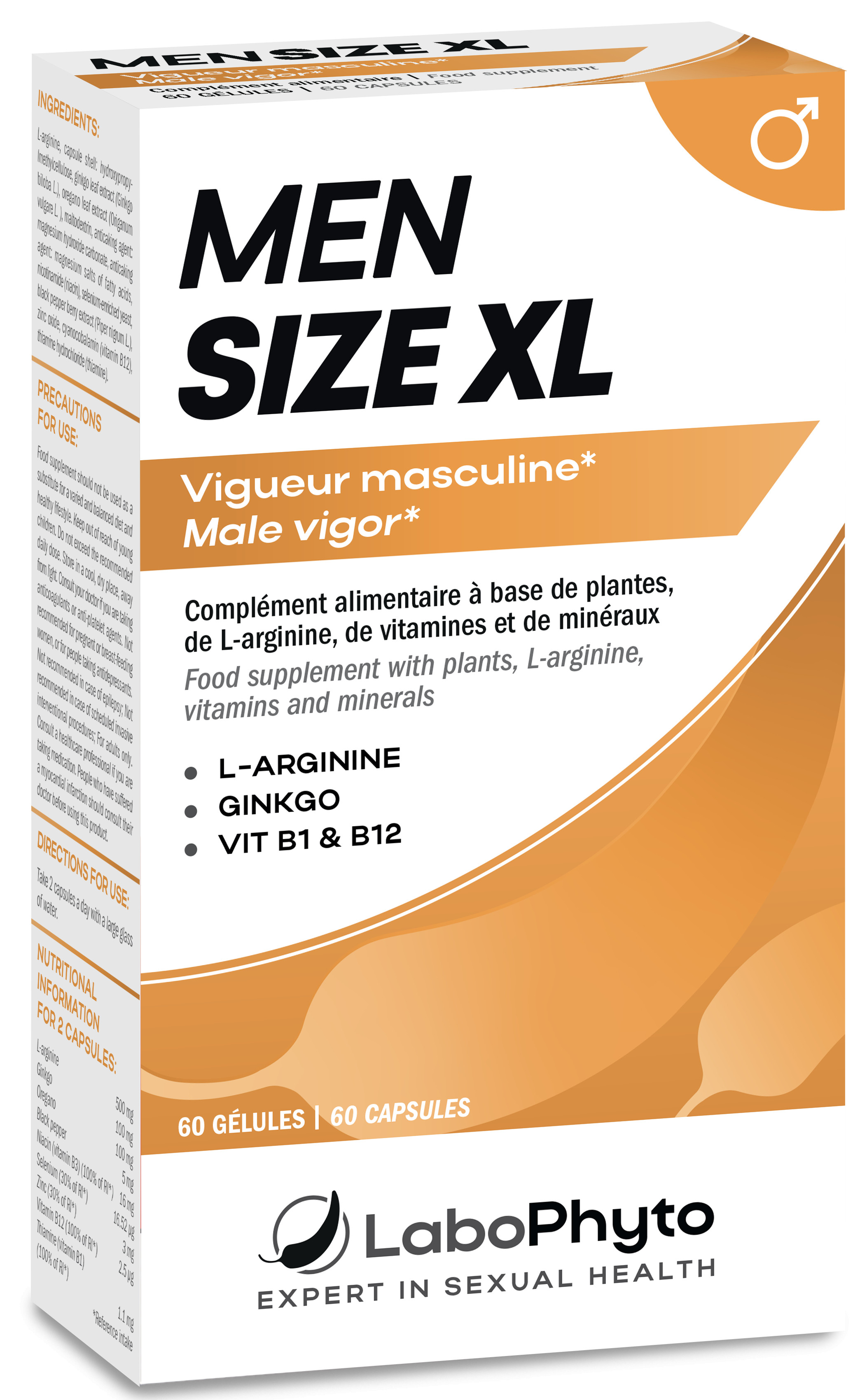 LaboPhyto Stimulant Erection Men Size XL 60 gélules