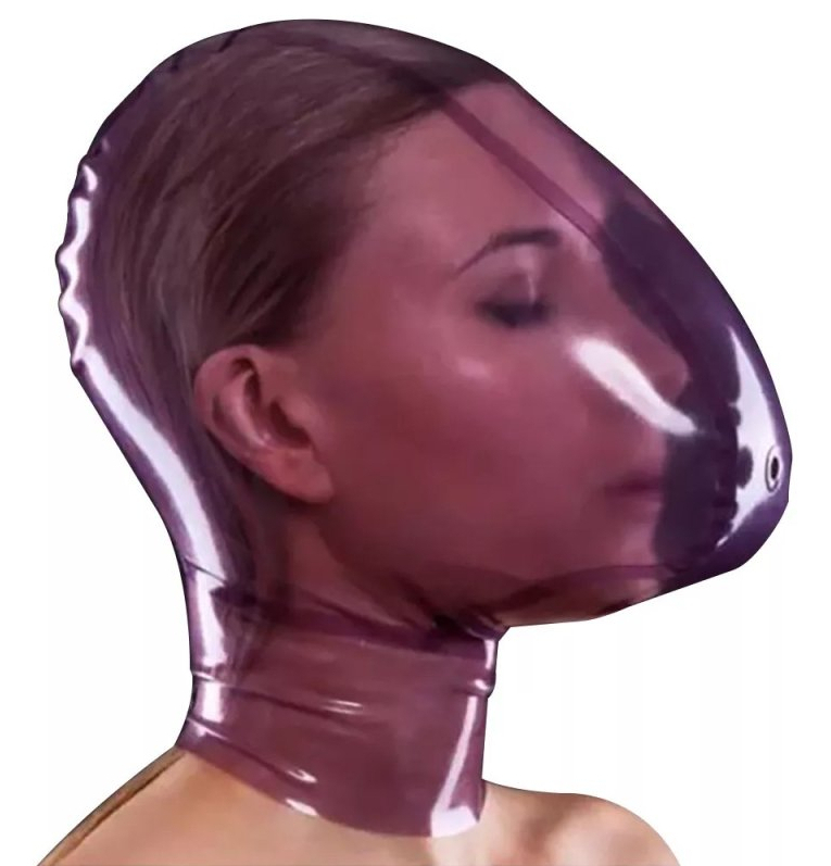 LateXcite Cagoule en latex FETISH BREATH Violet