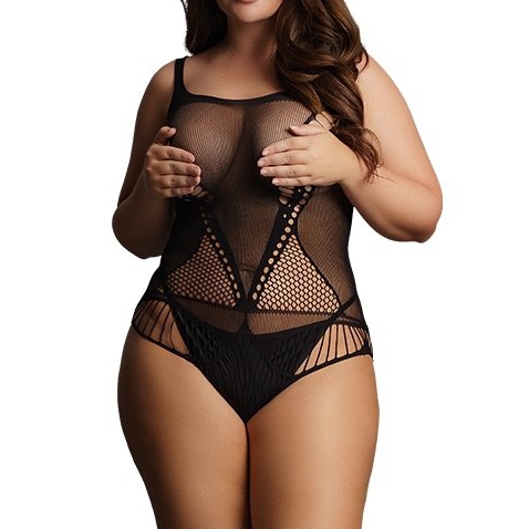 Le Désir Body Grande Taille CONTRAST NET Noir