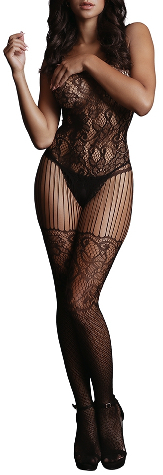 Le Désir Combi sexy LACE FISHNET Noir