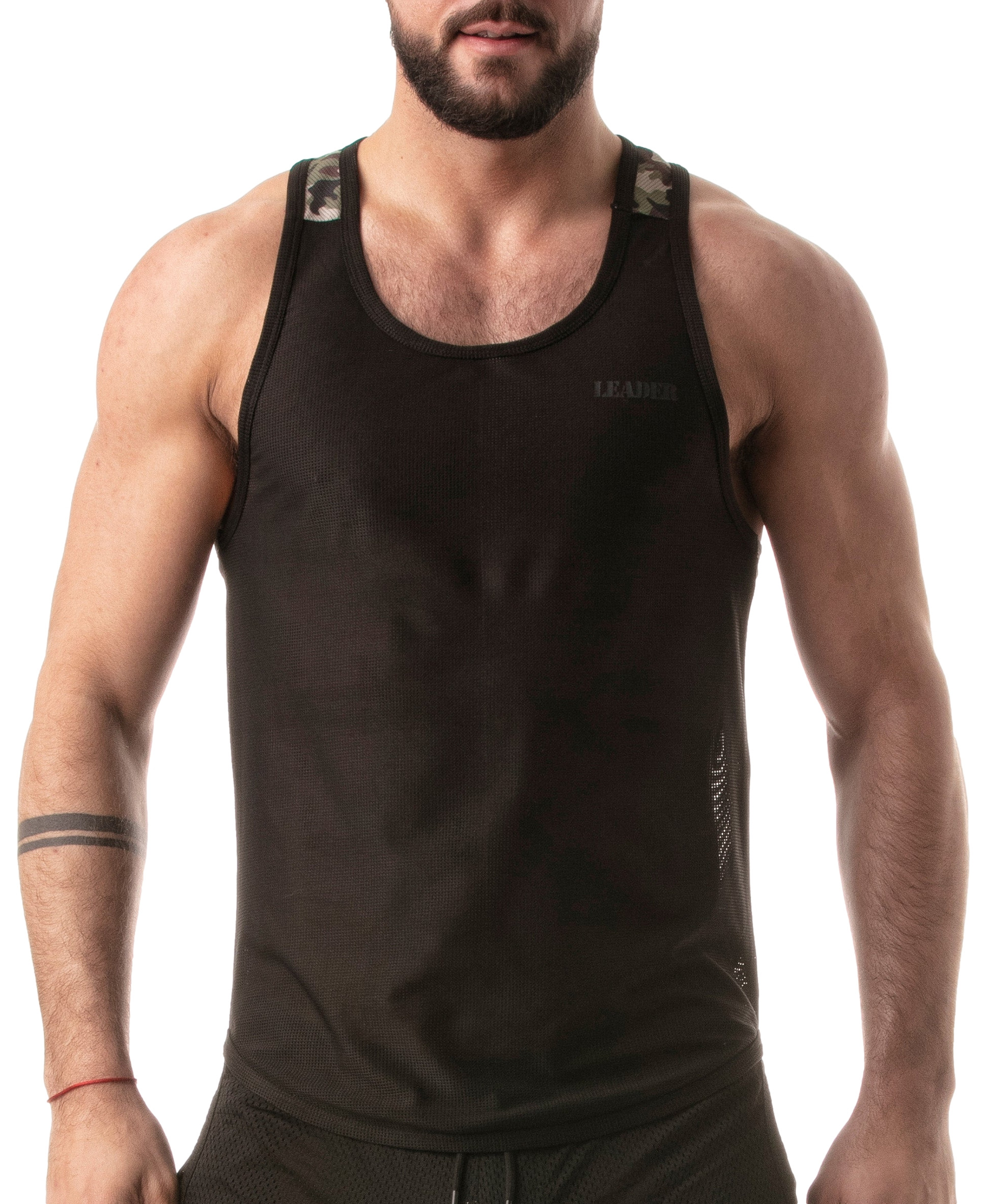 LEADER Débardeur CAMO RACER Noir