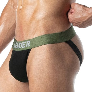 LEADER Jockstrap GI ARMY Kaki-Noir