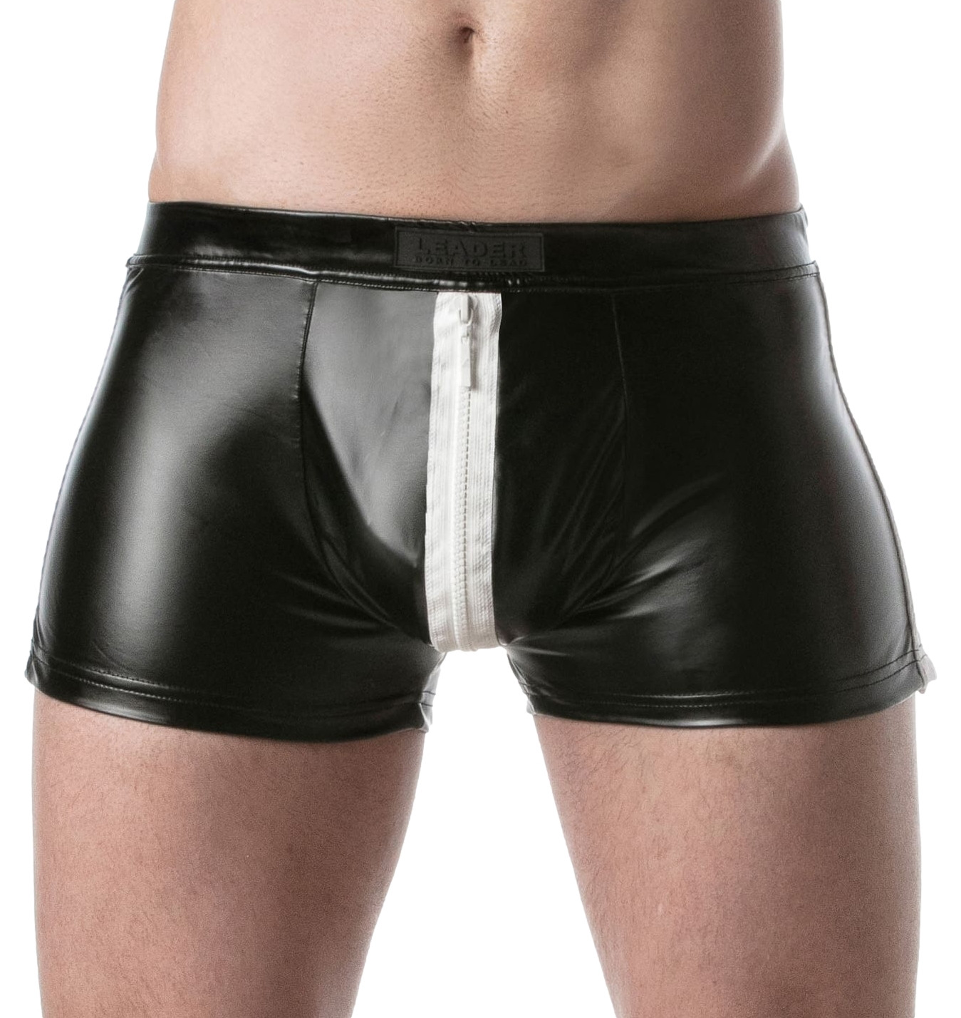 LEADER Short avec zip BRUT Noir-Blanc