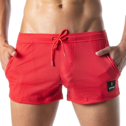LEADER Short en mesh GI BOOTY Rouge