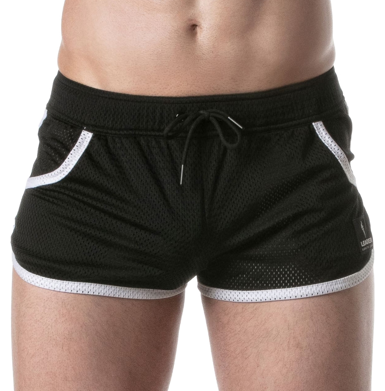 LEADER Short en mesh LOADED Noir-Blanc