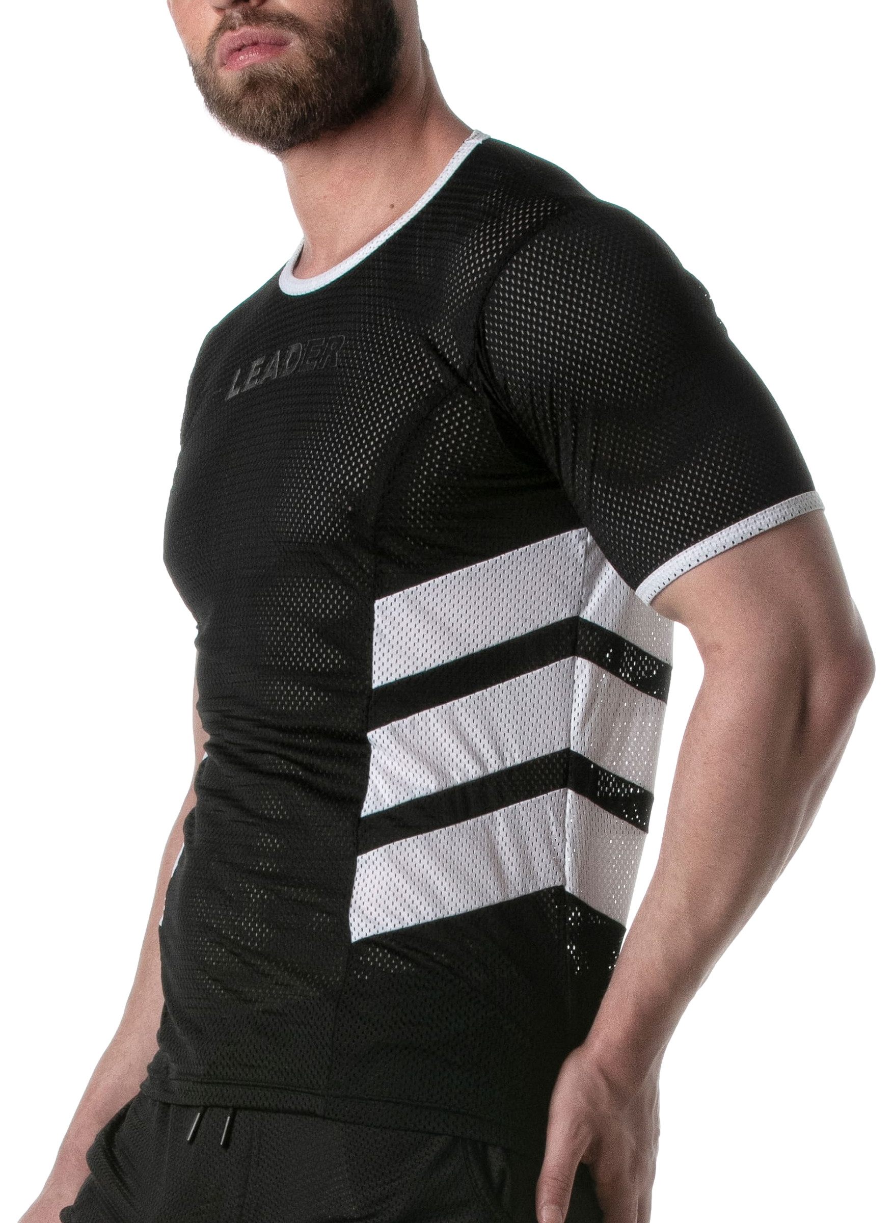 LEADER T-shirt en mesh LOADED Noir-Blanc