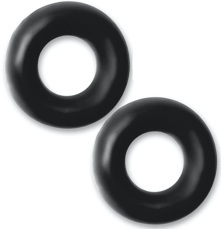 Lot de 2 Anneaux péniens en silicone STIFFY Bulge Noirs