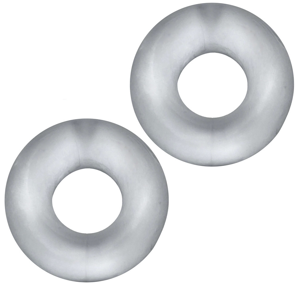 Lot de 2 Anneaux péniens en silicone STIFFY Bulge Transparents