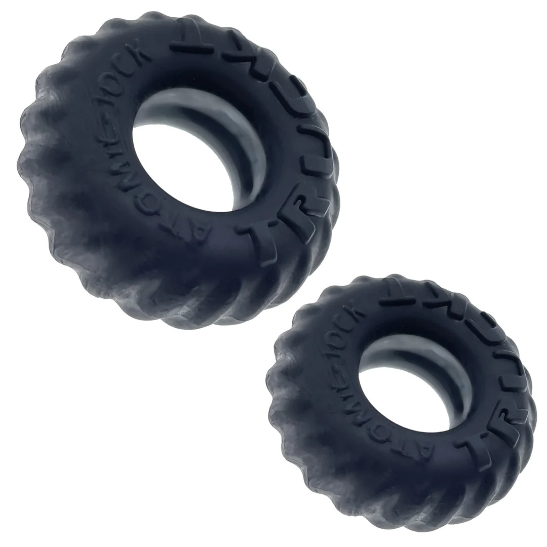 Lot de 2 Anneaux péniens Silicone TRUCKT Oxballs Noirs