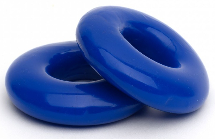 Lot de 2 Anneaux péniens souples STACKER 20 mm Bleus