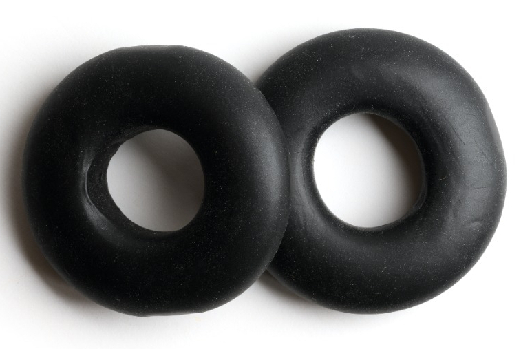 Lot de 2 Anneaux péniens souples STACKER 20 mm Noirs
