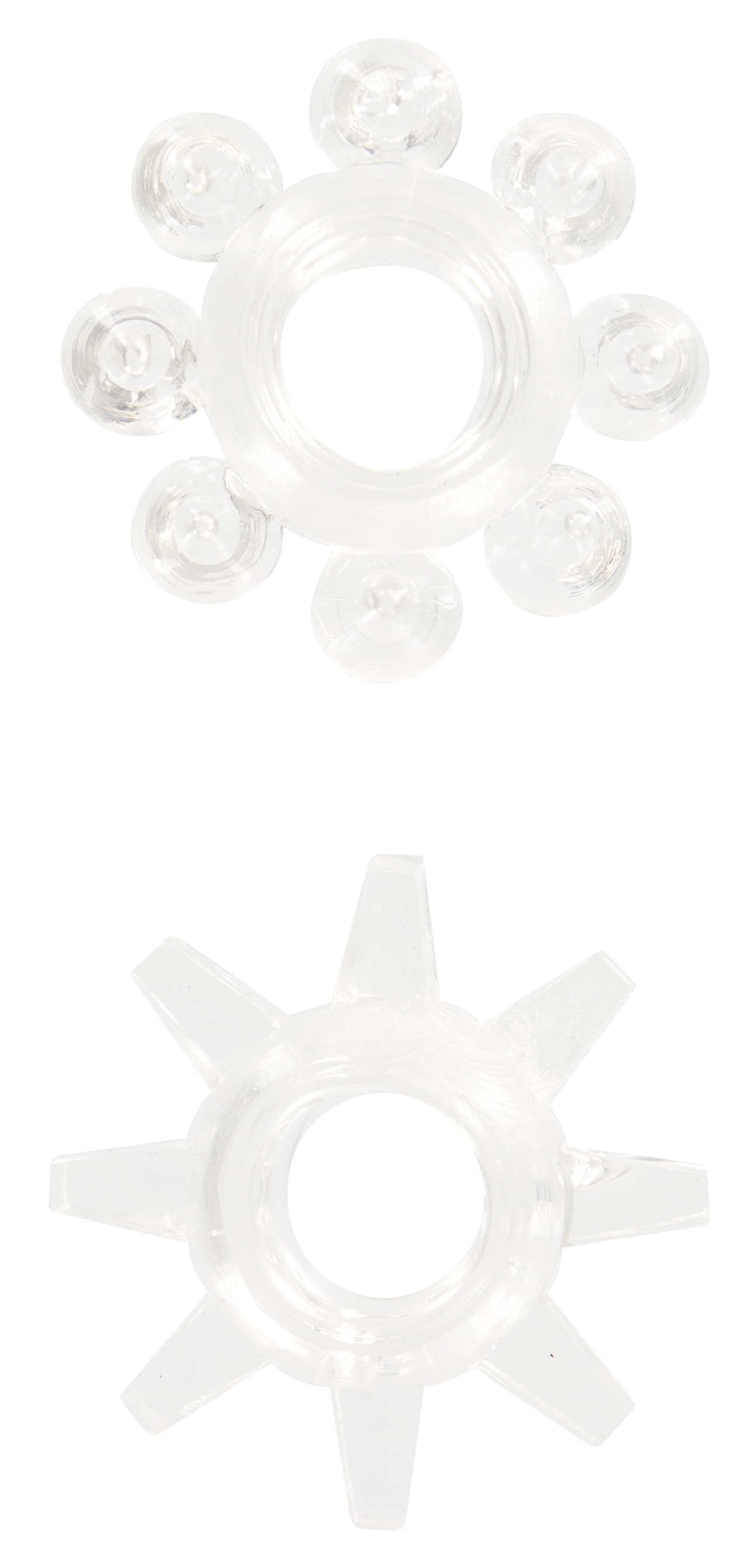 Lot de 2 Mini Anneaux péniens STRETCHY RINGS Transparents