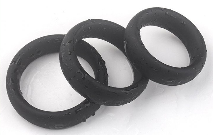 Lot de 3 Anneaux péniens en silicone THICK SET