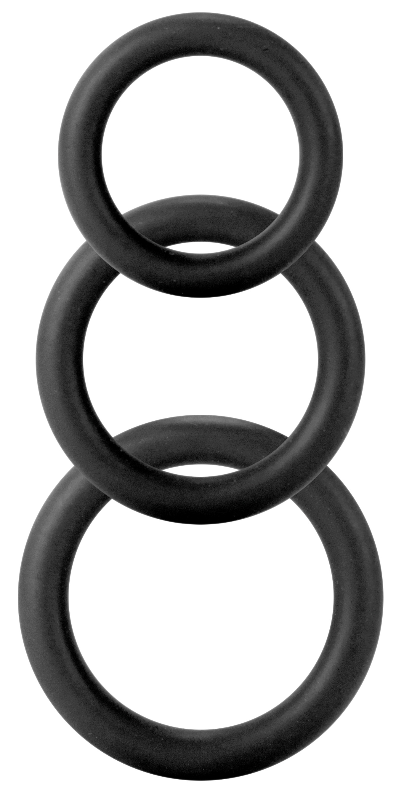 Lot de 3 anneaux péniens fins TWIDDLE Noir