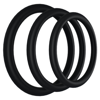 Lot de 3 Anneaux péniens GASKET Noirs