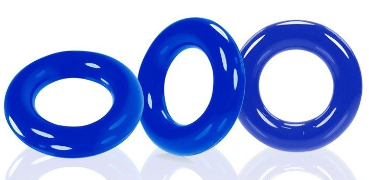 Lot de 3 Anneaux péniens Oxballs WILLY RINGS Bleus
