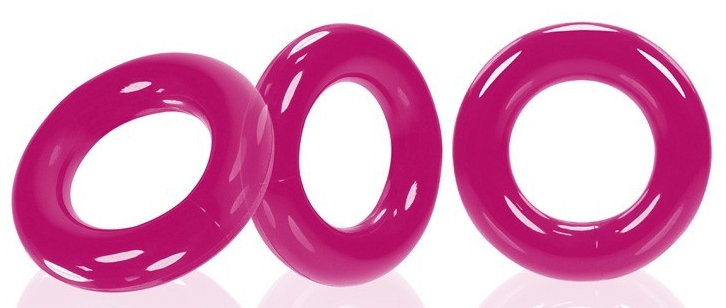 Lot de 3 Anneaux péniens Oxballs WILLY RINGS Rose