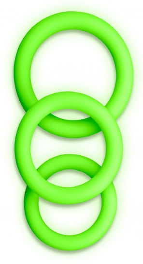 Lot de 3 anneaux péniens phosphorescent GLOW ANNELS 20-30mm