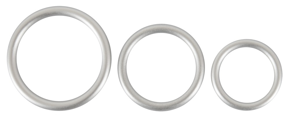 Lot de 3 Anneaux péniens Silicone THIN RING Gris